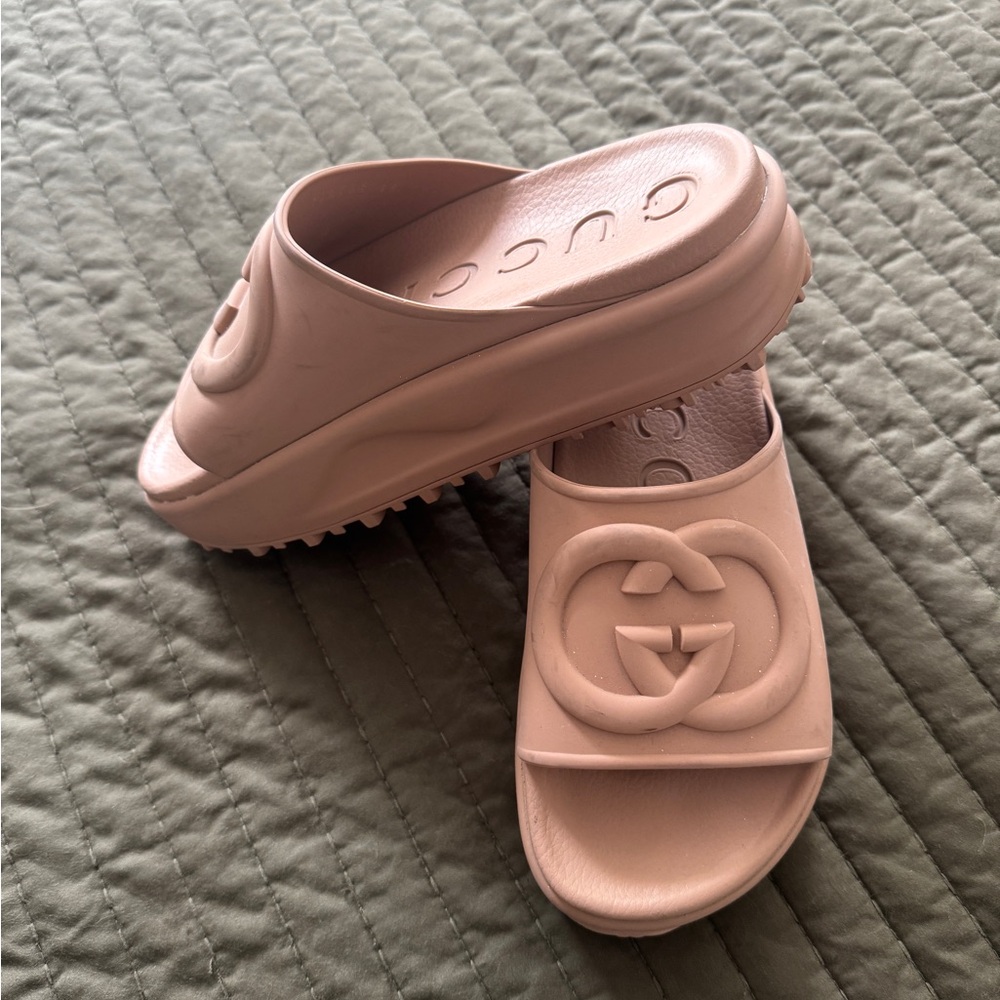 Gucci Nude Slide Sandals